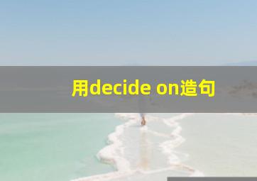 用decide on造句